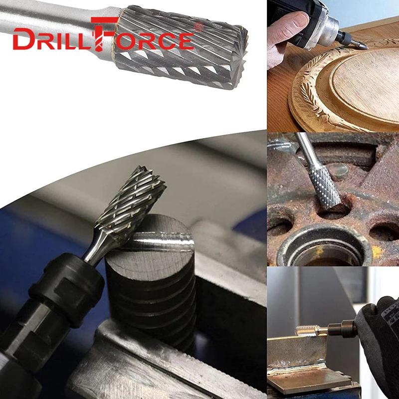 Drillforce – fraise rotative en carbure de tungstène de Type AEX, outil abrasif, foret, fraisage, mé