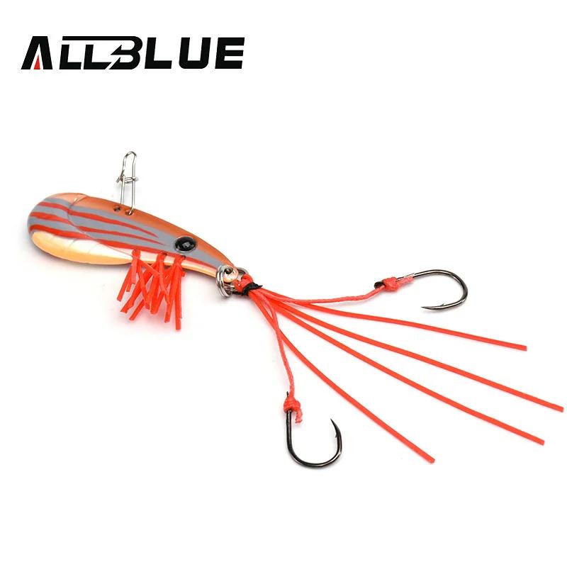 ALLBLUE Crazy Shrimp 7g 14g Leurre de pêche VIB métallique coulant type cuillère pour achigan, avec 
