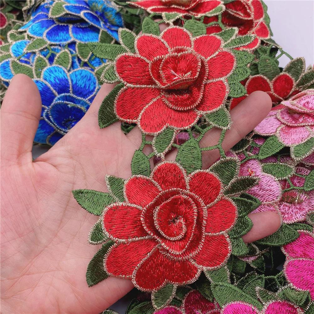 Promotion Tissu brodé africain nigérian à fleurs, dentelle appliquée pour artisanat DIY et vêtements
