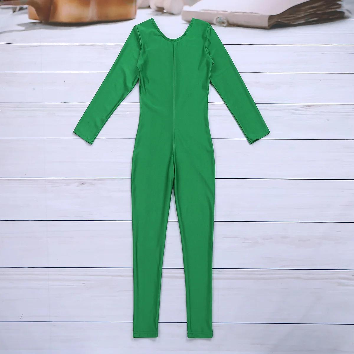 Justaucorps de gymnastique de Ballet à manches longues pour enfants filles, combinaison d'exercice d