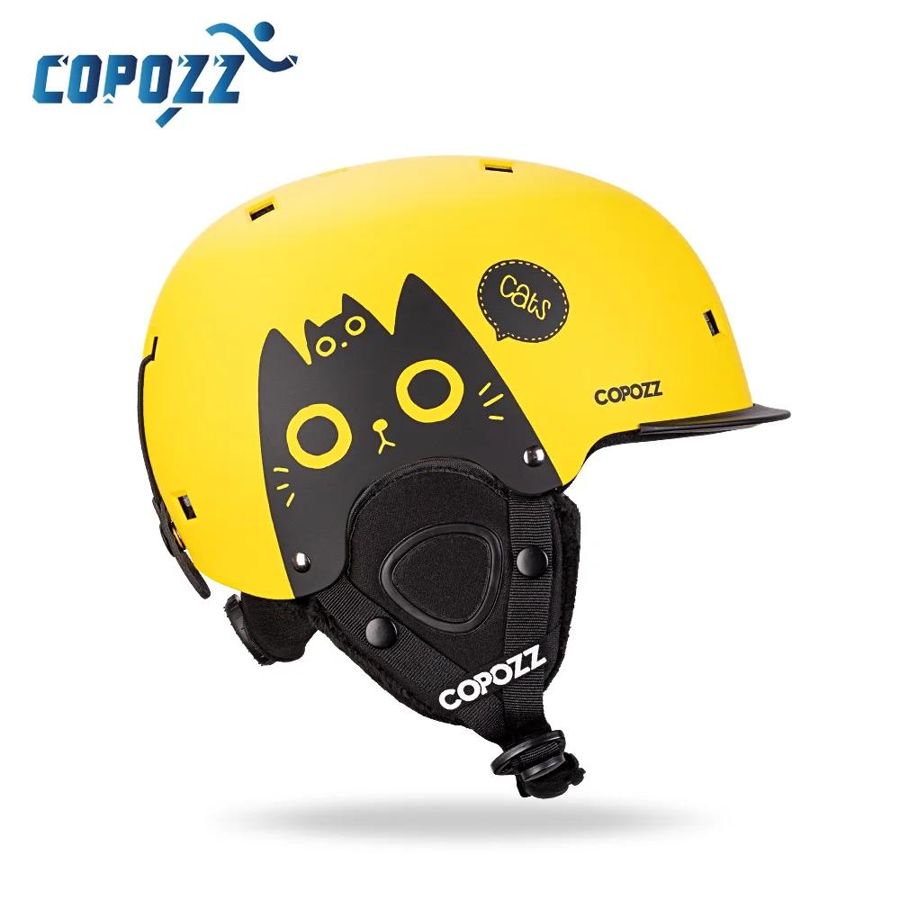COPOZZ – casque de Ski de dessins animés pour enfants, moulé intégralement, sécurité, cyclisme en pl