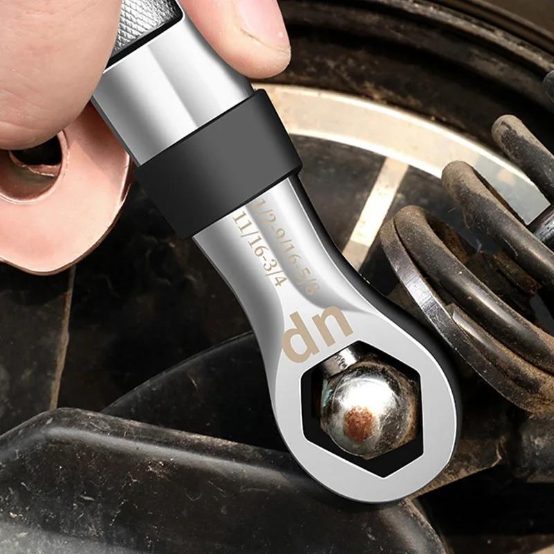 Jeu de clés universelles 23 en 1, cliquets réglables, 7-19mm, CR-V clés, multi-outils manuels flexib