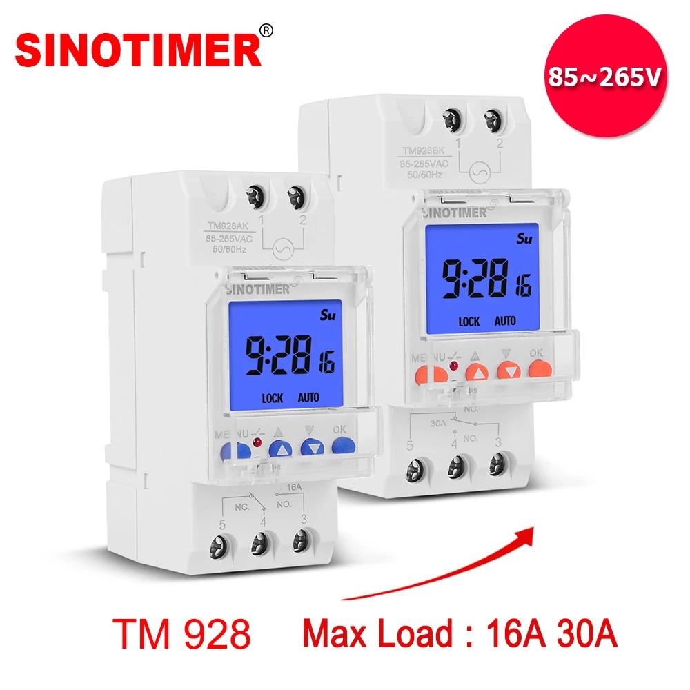 Rétro-éclairage grand écran LCD interrupteur de temps industriel 110V 220V contrôleur minuterie rela