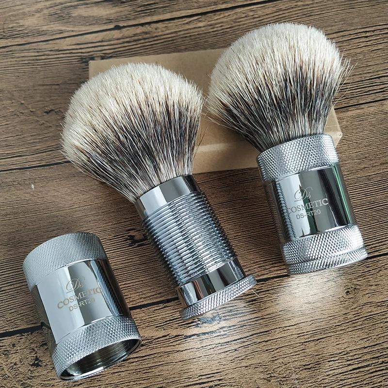Dscosmetic – brosse de rasage réglable à deux bandes pour poils de blaireau