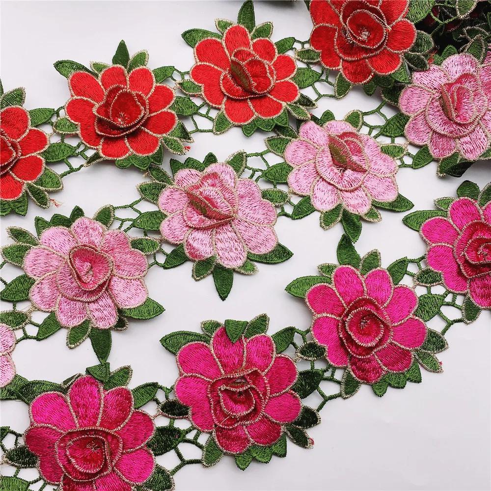 Promotion Tissu brodé africain nigérian à fleurs, dentelle appliquée pour artisanat DIY et vêtements