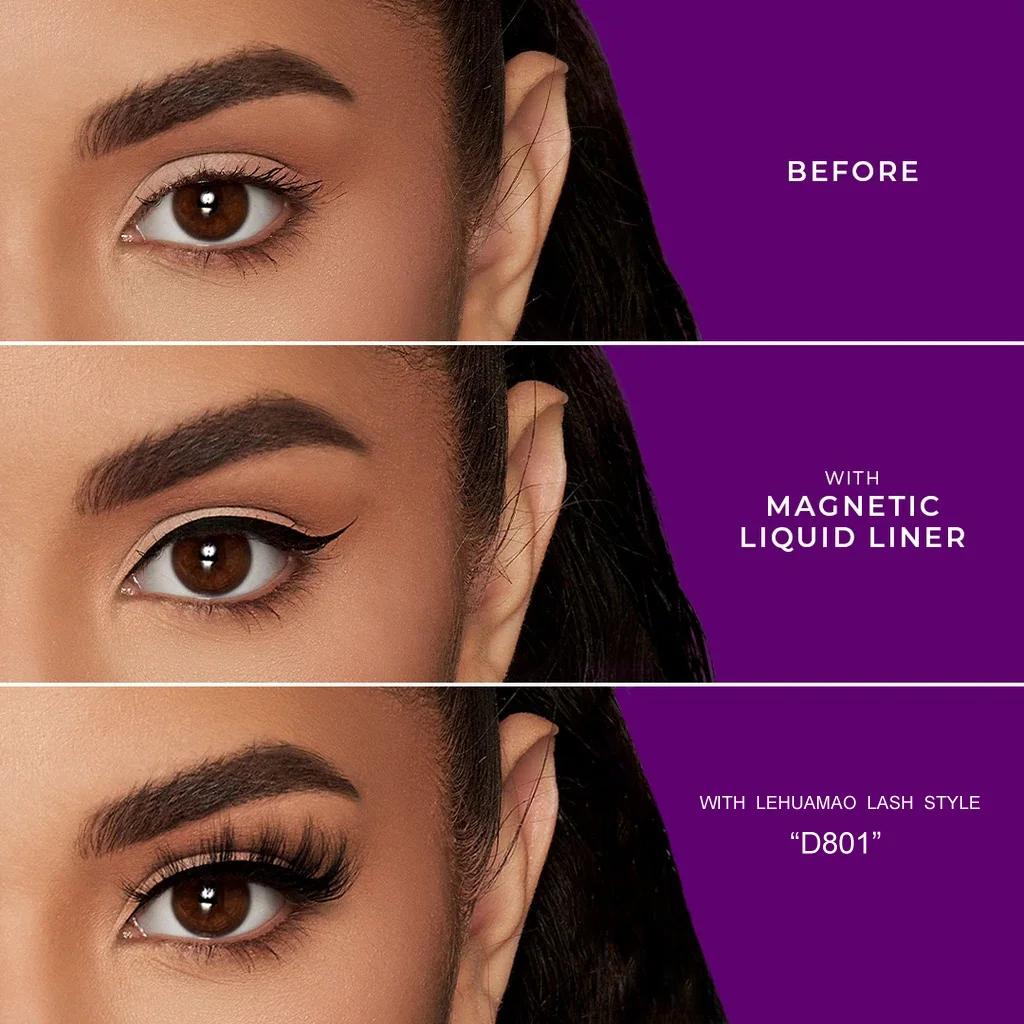 LEHUAMAO – Faux-Cils 3D Volumineux et Doux en Vison, Accessoires de Maquillage Réutilisables Épais, 