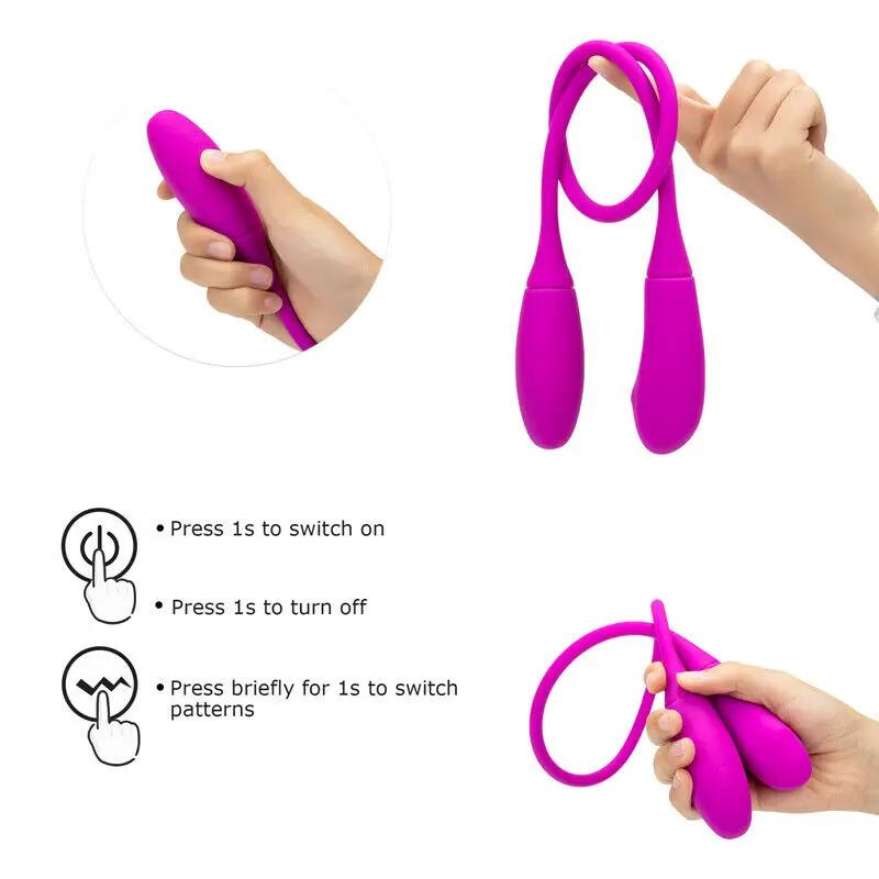 Vibromasseur Pliable à Double Vibration pour Femme, Boules Vaginales, Plug Anal Anal, Jouets Sexuels