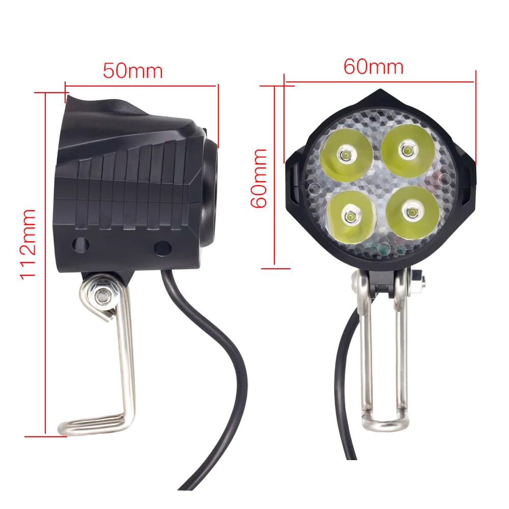 Jeu de feux arrière de frein avant de vélo électrique, pour batterie 36V 48V, contient un interrupte
