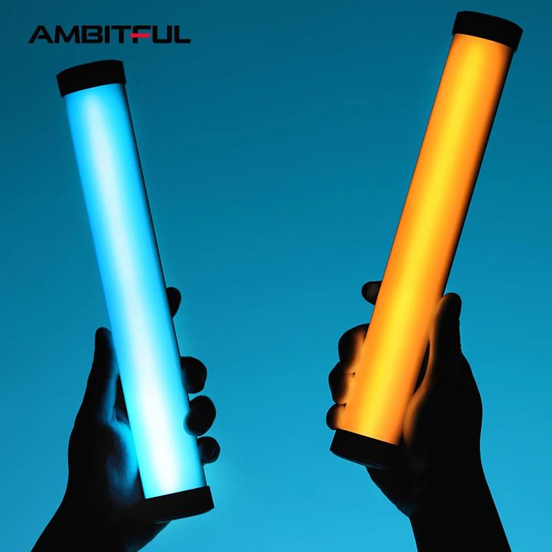 AMBITFUL A2 RGB 2500-8500K RGB LED bâton vidéo Tube lumineux, CRI 95 + TLCI 97 +, fonction magnétiqu
