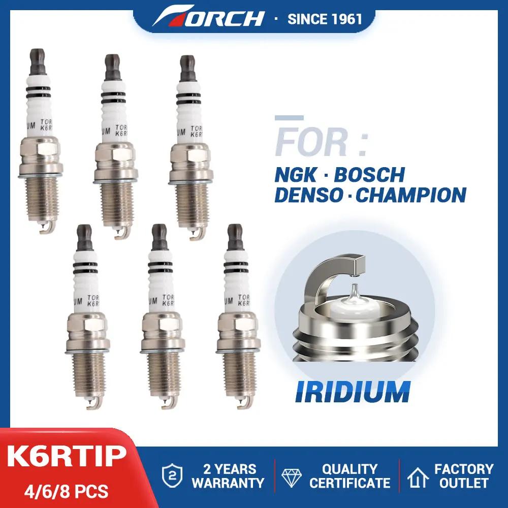 Bougie d'allumage en iridium platine originale TORCH K6RTIP en promotion, remplace les bougies PFR6B