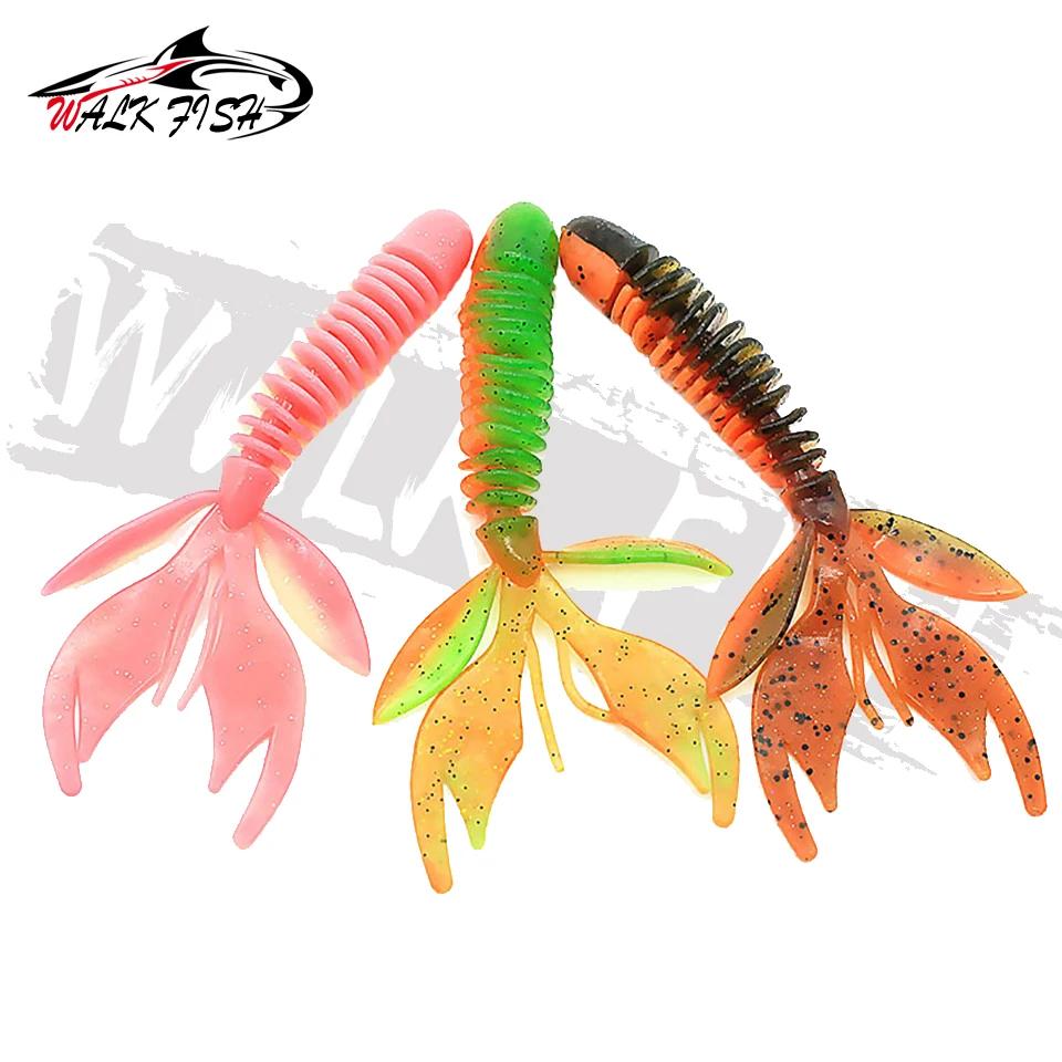 WALK FISH Bass Catch 80mm 120mm pêche leurre souple gabarit Wobblers Swimbait appâts en Silicone cre