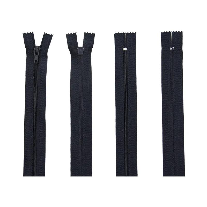 Fermeture éclair en nylon pour tailleur, accessoires de couture, artisanat, couture de vêtements, 4 