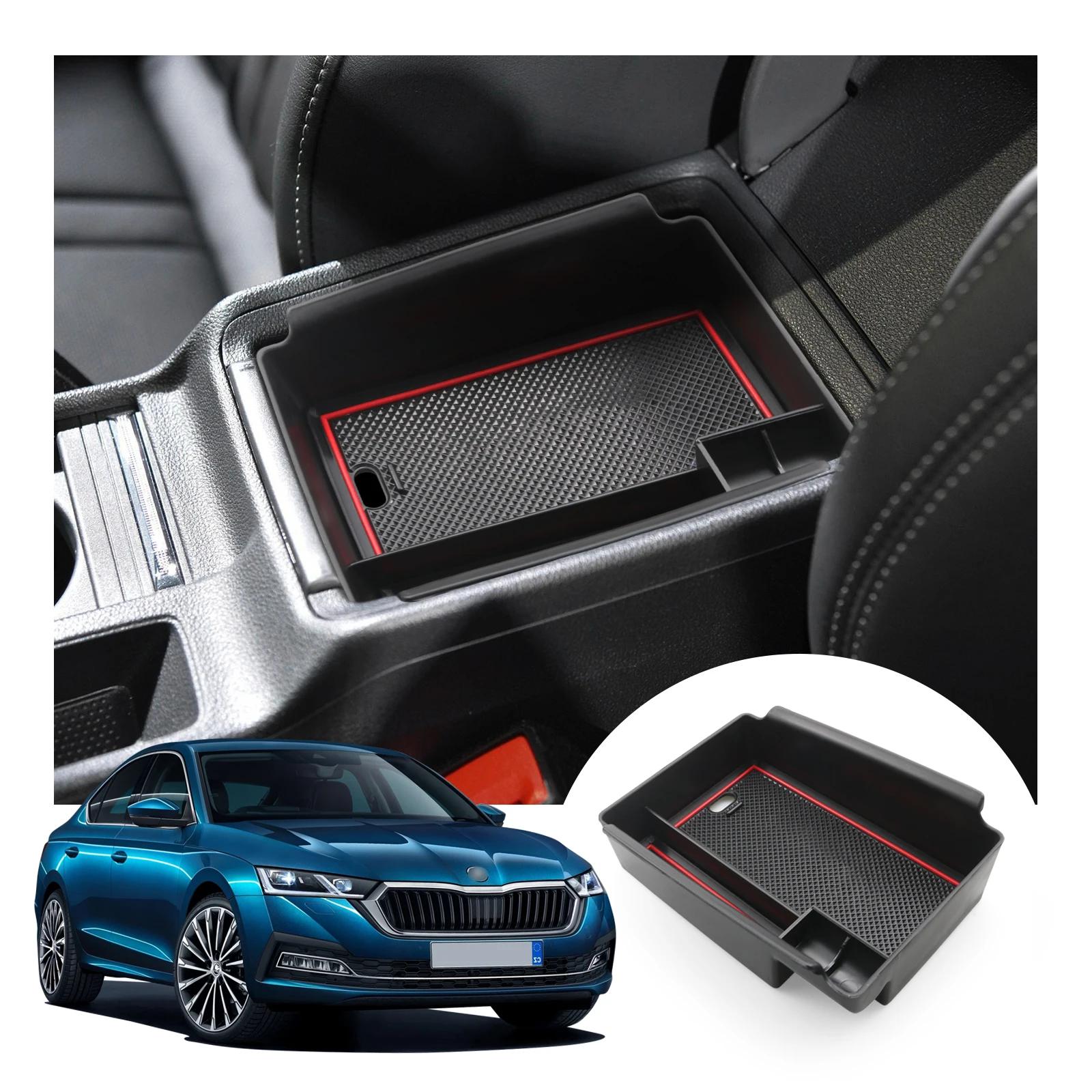 LFOTPP Boîte de rangement d'accoudoir pour Skoda Octavia Mk4 2020 2021 2022 2023 2024 2025 Boîte de 