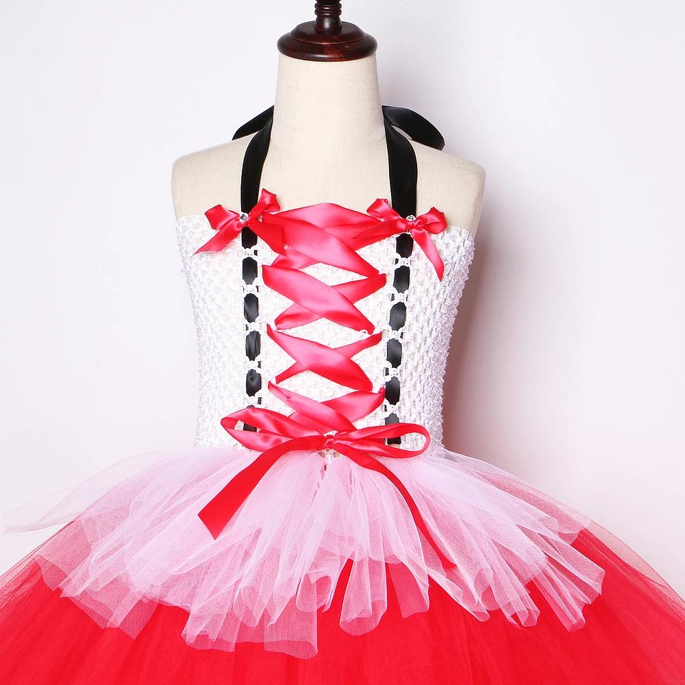 Costumes de Chaperon Rouge pour Bol, Petite Robe Tutu de Barrage de Casquette Rouge pour Enfants, Te