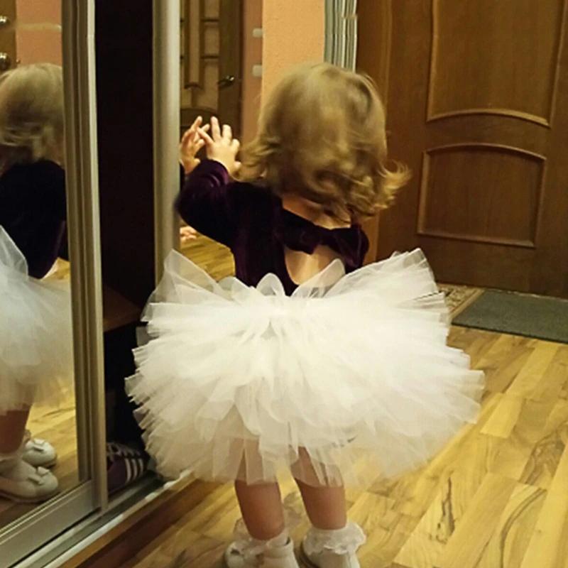 Mode filles Tutu Super moelleux 6 couches jupon princesse Ballet danse Tutu jupe enfants gâteau jupe