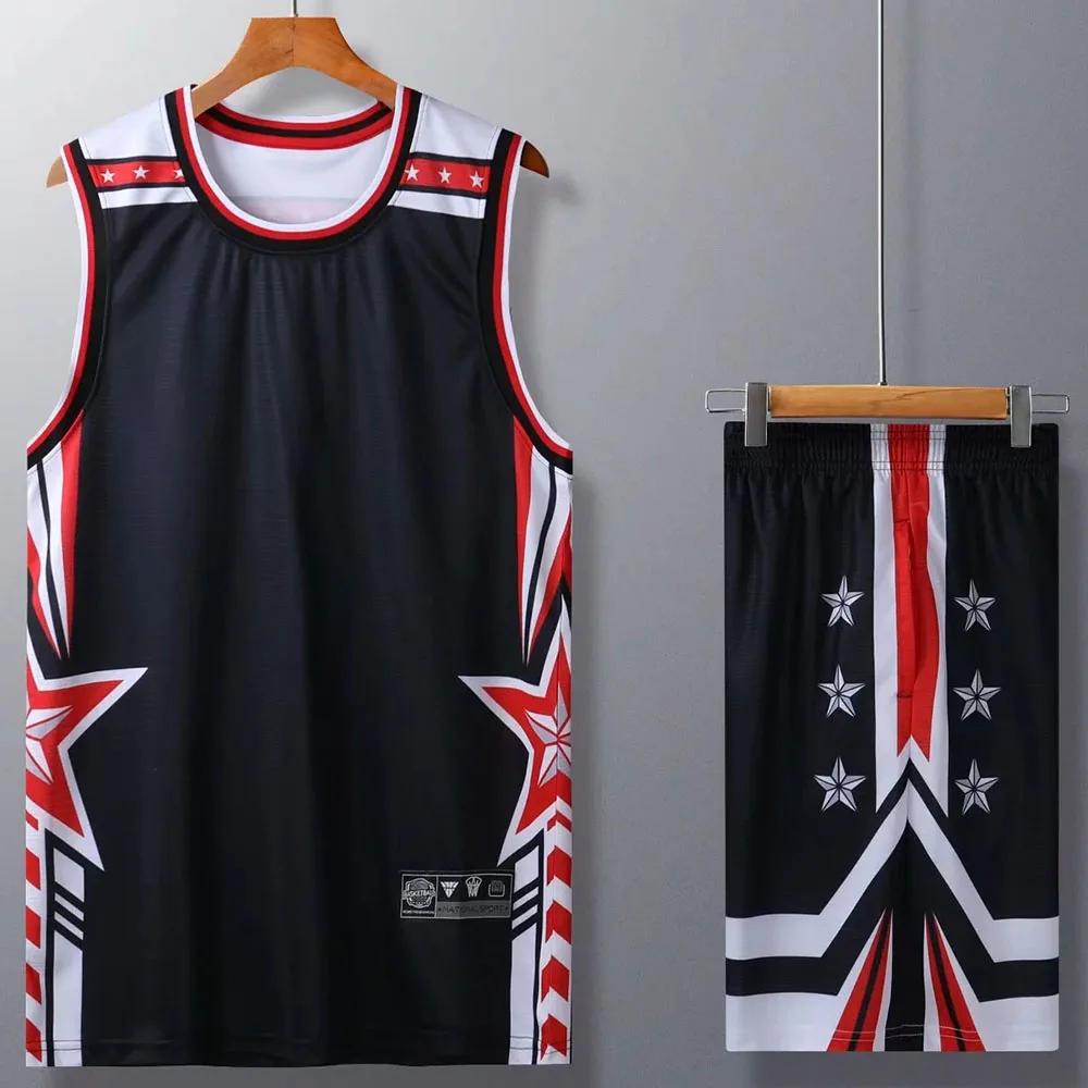 Maillots de basket-ball respirants à séchage rapide pour garçons, chemises de sport et shorts athlét