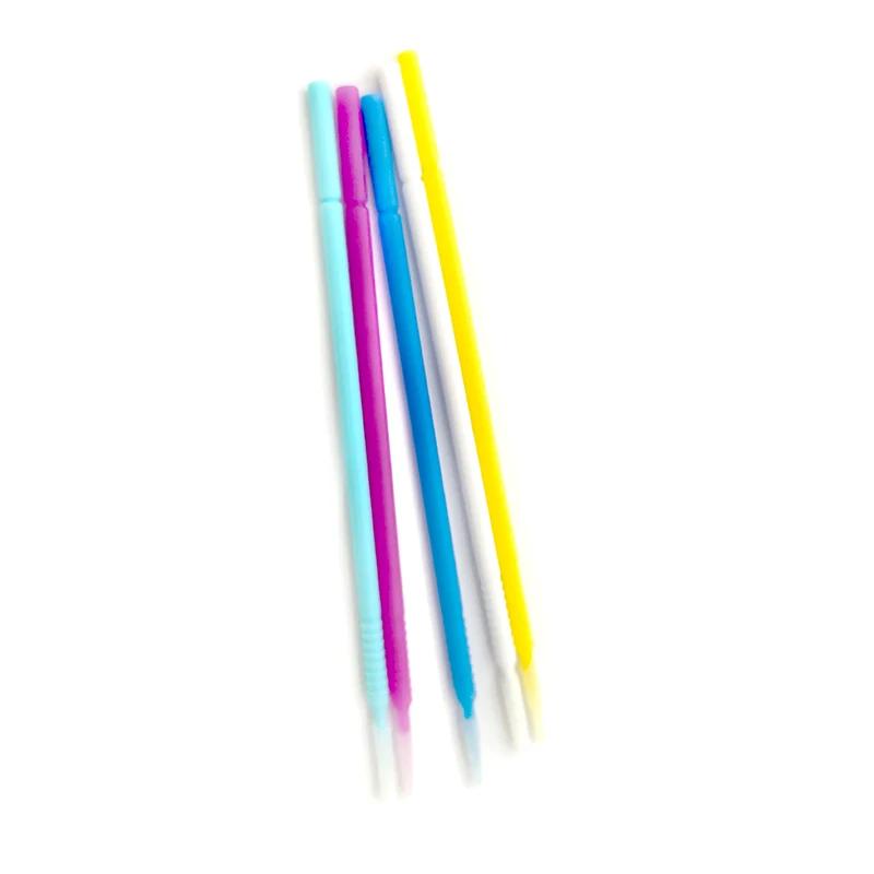 Applicateurs de micro-brosses pliables pour extensions de cils, livres de colle, poulet, 100 pièces,