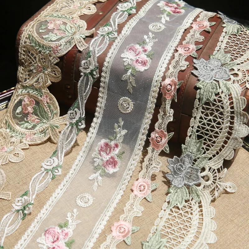 Ruban de dentelle fait à la main, garnitures en tissu, accessoires de couture, décoration de mariage