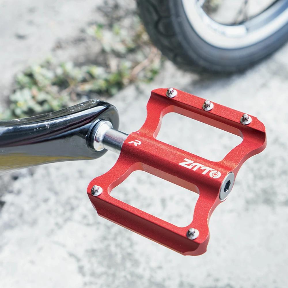 ZTTO-Pédale de vélo de route ultralégère, alliage d'aluminium, roulements de vélo, pédales pliantes