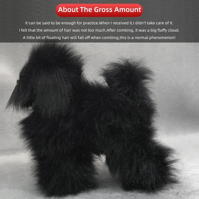 Simulation d'animaux de compagnie, pratique de beauté des cheveux, chien en peluche standard, corps 