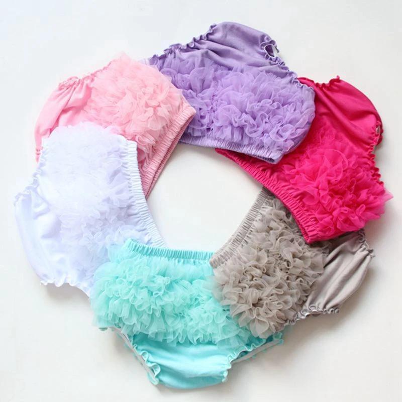 Short bouffant en dentelle de coton pour bébé, mignon couvre-couche pour bébé, short à fleurs pour n