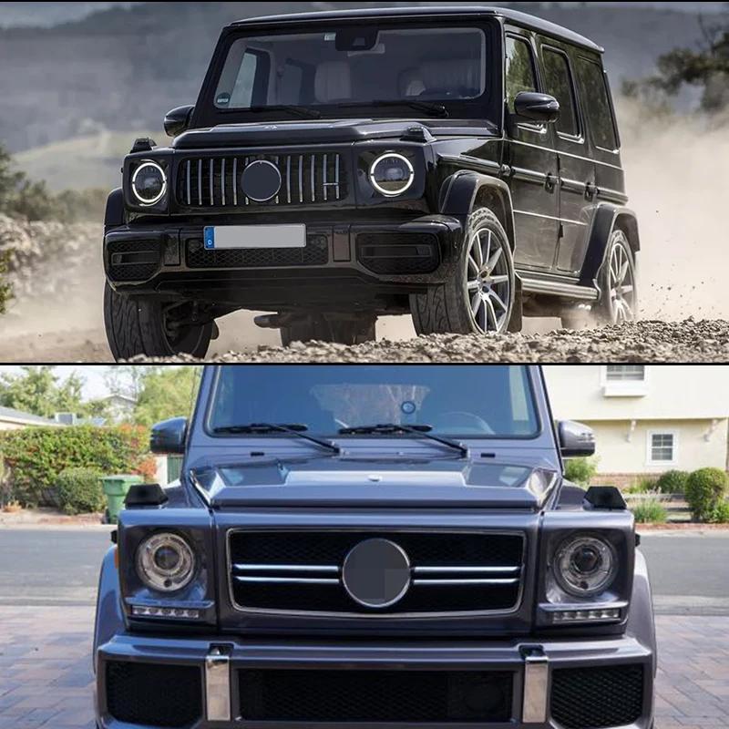 IJDM – lentilles de clignotant avant noir brillant, pour Mercedes W463 classe G G500 G550 G55 G63 G6