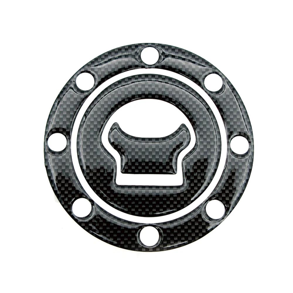 Autocollant d'aspect en Fiber de carbone pour moto, autocollant de couverture de bouchon de réservoi