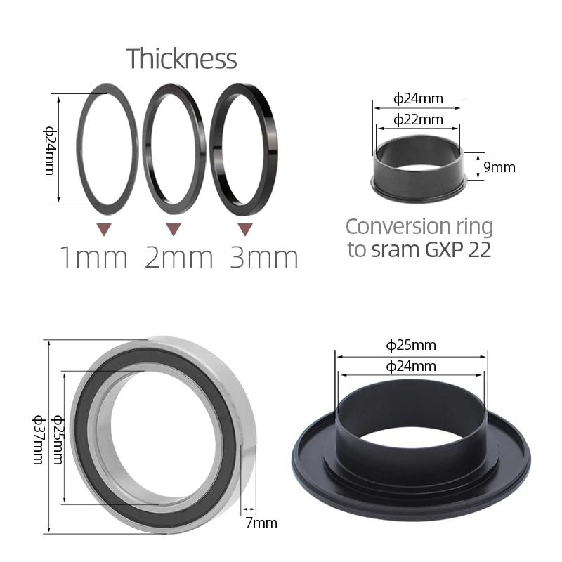 Kactus Tech BB90 Boîtiers de pédalier en céramique à pression pour VTT et vélos de route, pièces de 