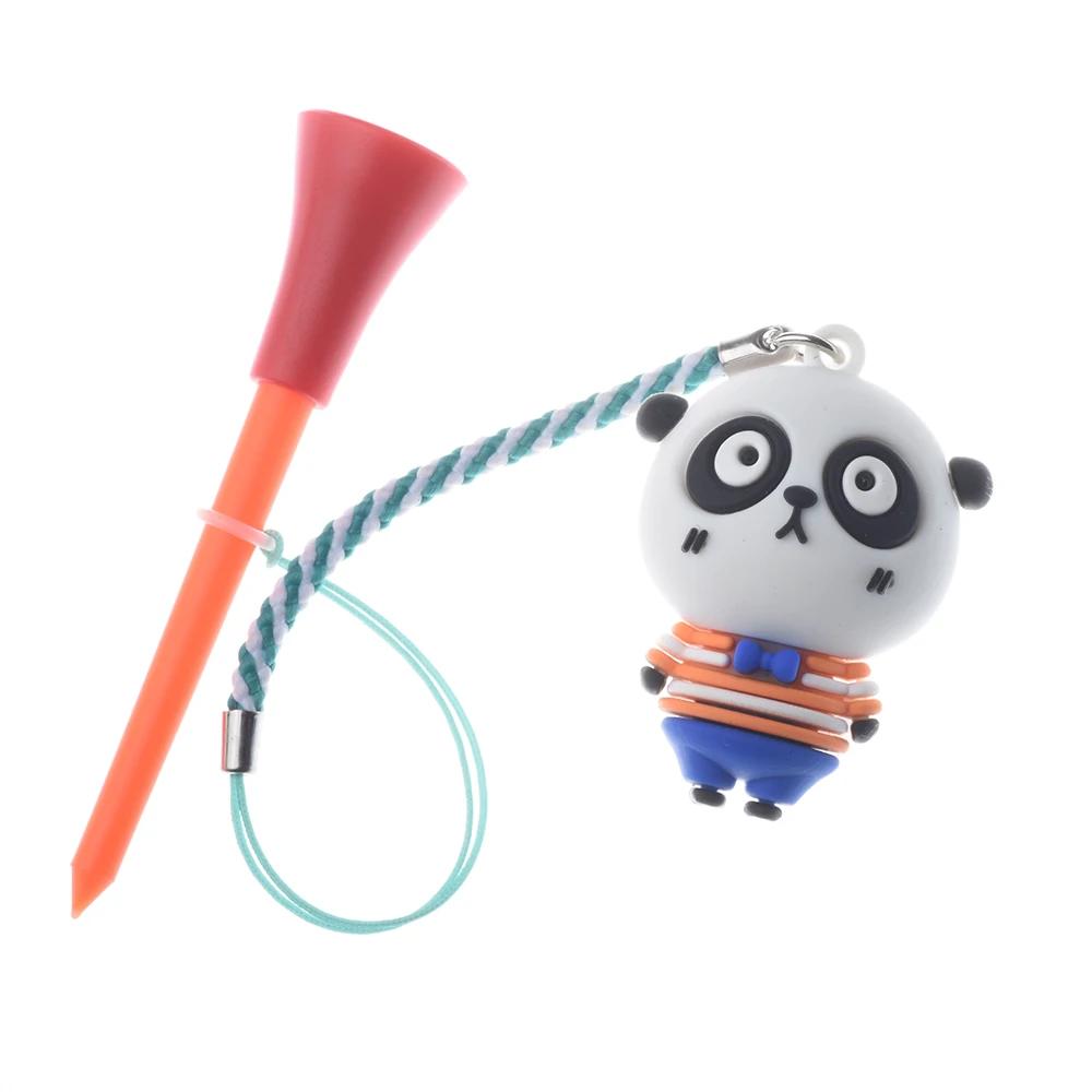 Té de Golf en caoutchouc avec motif de dessin animé en PVC, 5 pièces, support de balle de Golf avec 