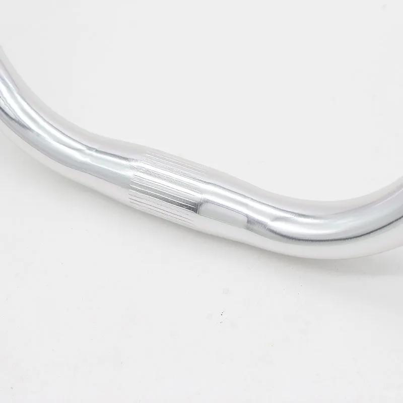 Guidon de vélo en alliage d'aluminium, guidon incurvé, poignées horizontales, grandes hirondelles, p