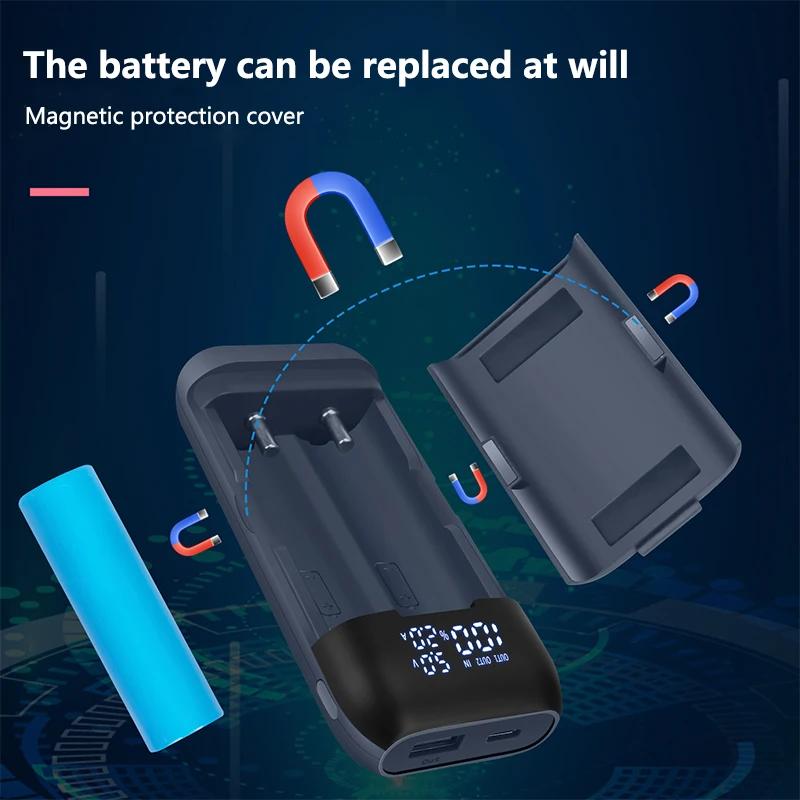 18650 boîtier de chargeur de batterie bricolage boîte de batterie externe QC3.0 PD 18W étui de charg