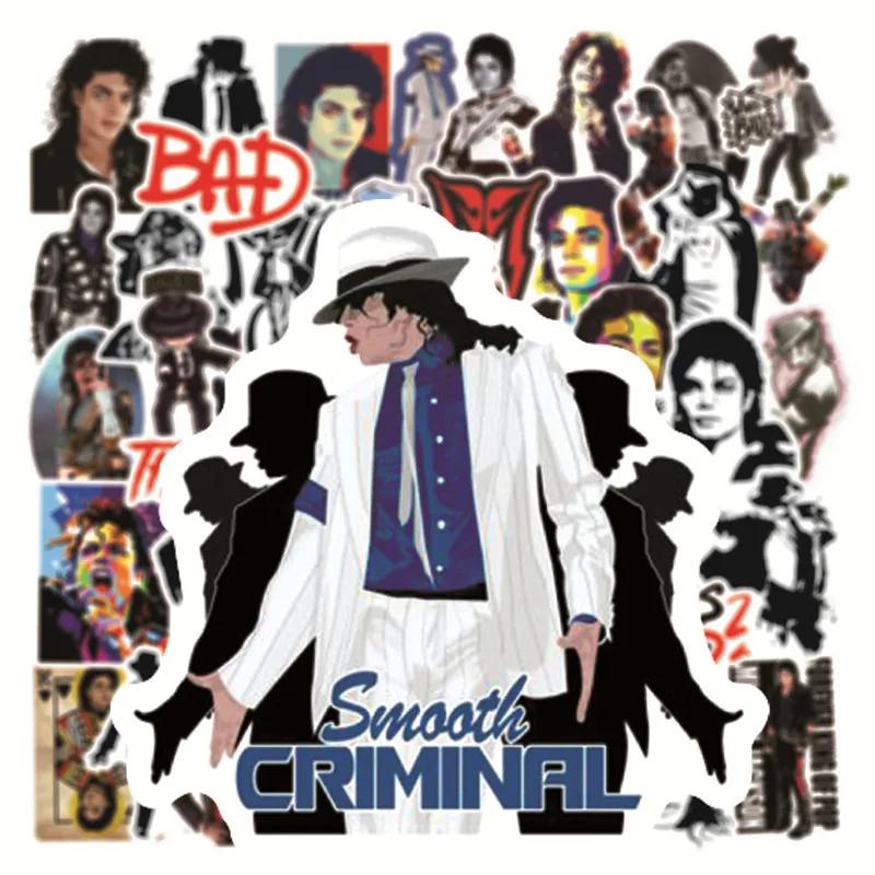 Autocollants du chanteur Rock Star, Michael Jackson, graffiti, pour moto, bagage, planche à roulette