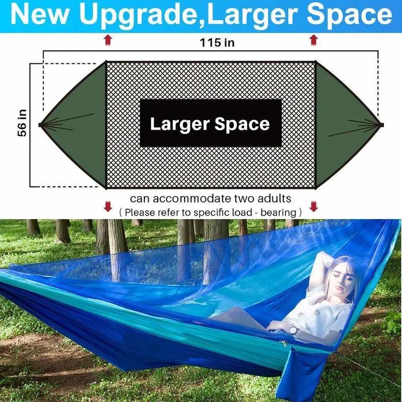 Hamac de Camping moustiquaire et auvent de hamac hamac en Nylon Portable sangles d'arbre de mouche d