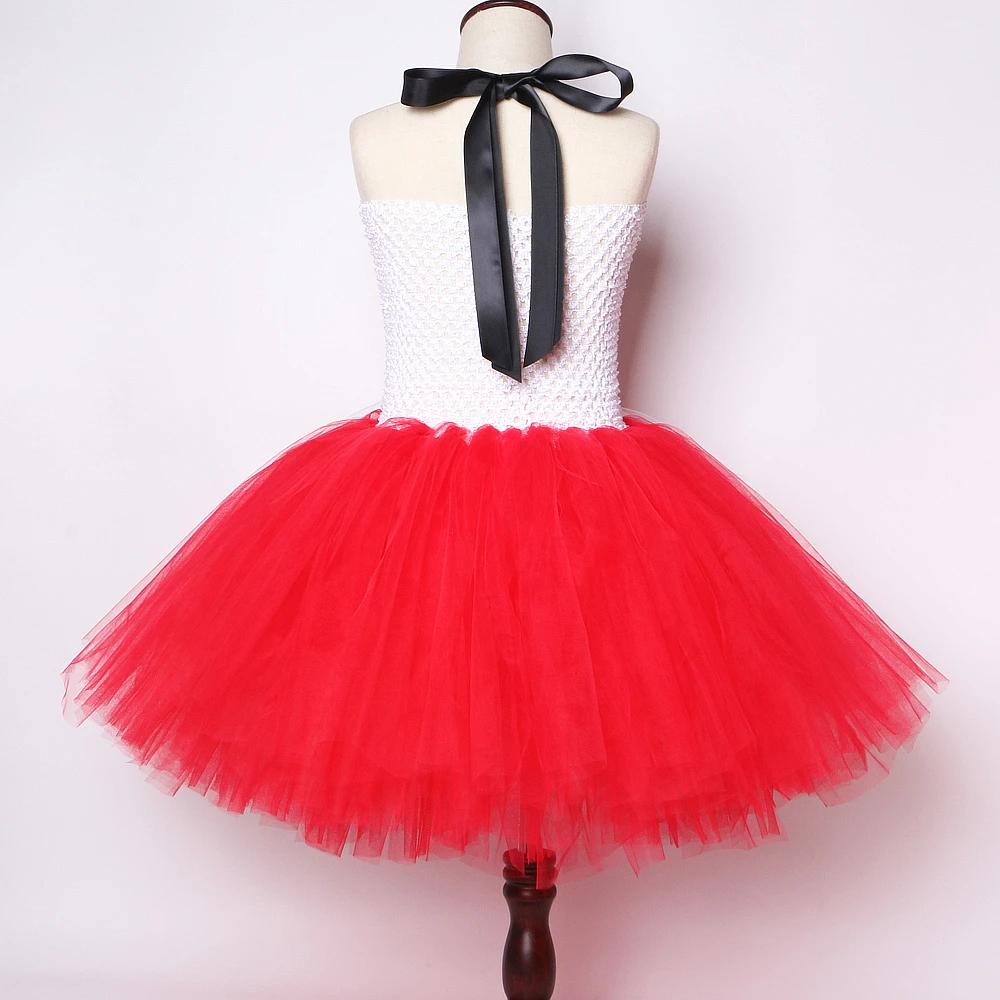 Costumes de Chaperon Rouge pour Bol, Petite Robe Tutu de Barrage de Casquette Rouge pour Enfants, Te