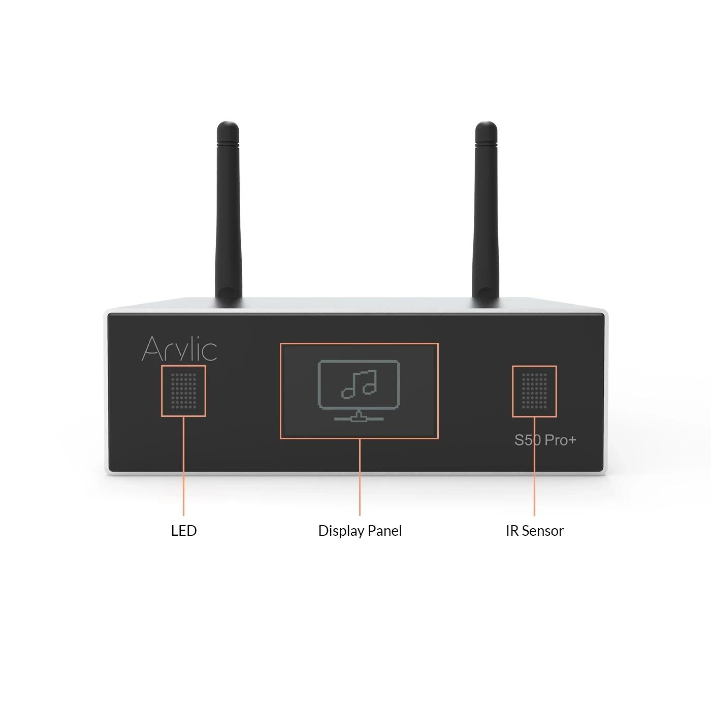 Arylic-Préamplificateur S50 Pro + WiFi et AptX HD, avec ESS Sabre Dac AKM ADC Multiroom Airplay Tida