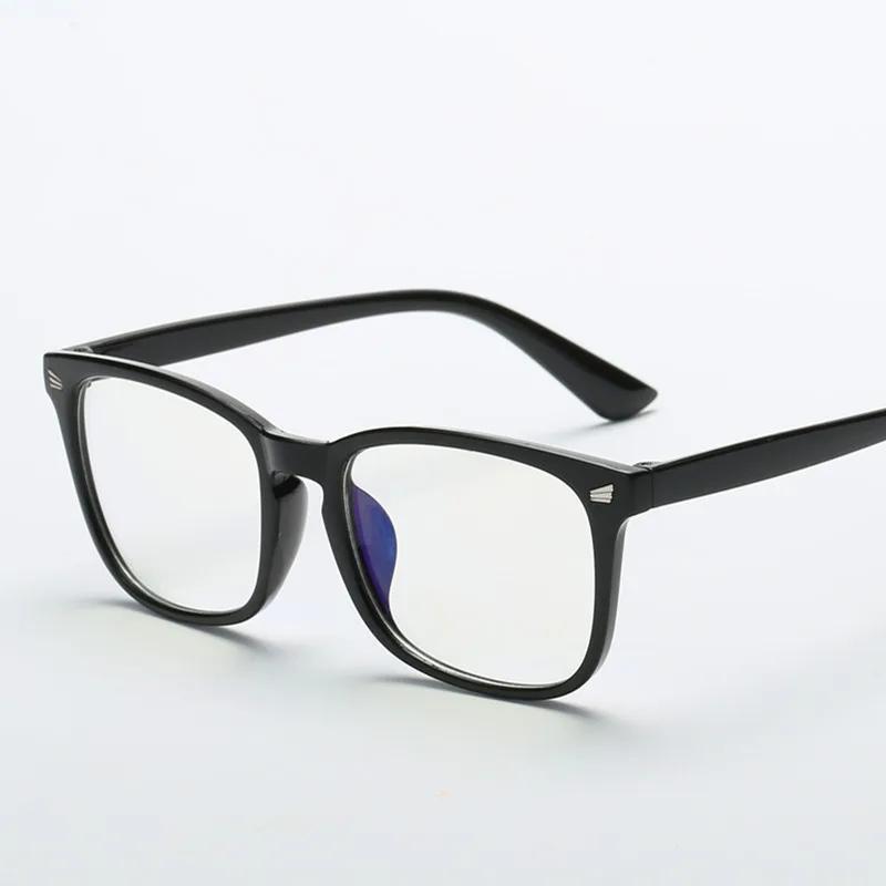 Lunettes carrées unisexes à la mode, lunettes simples à monture complète pour hommes et femmes, prot