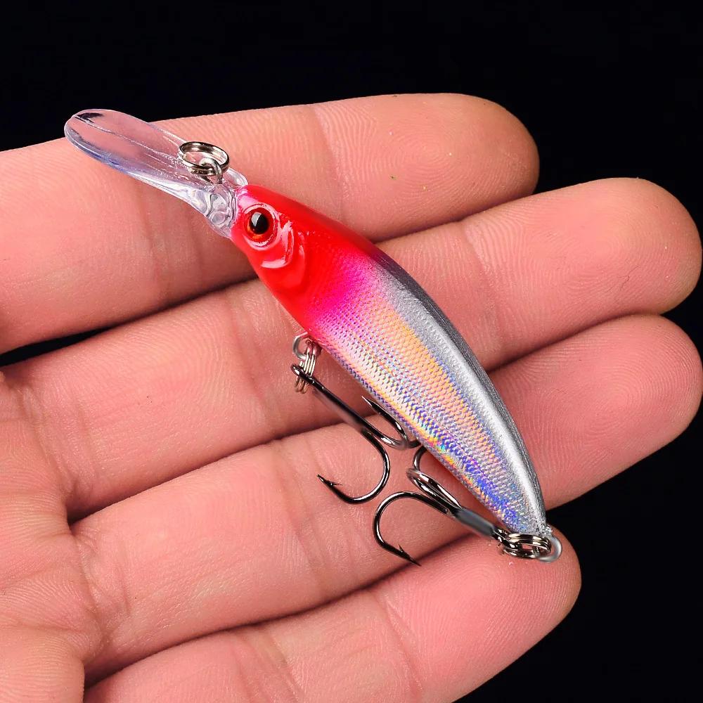 1 pièces leurre de pêche méné 70mm 6g coulant manivelle appât dur Wobblers artificiel brochet carpe 