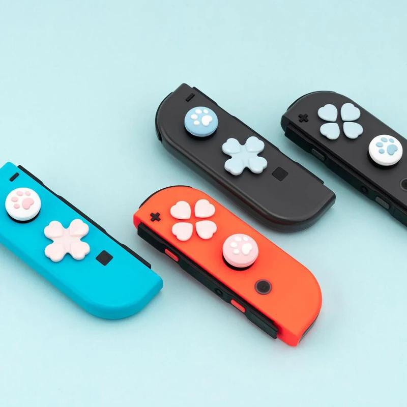 ABXY-Bouton de direction croisée D-Sub, autocollant de clé, Joystick, Thumb Stick, Grip Cap Cover, N