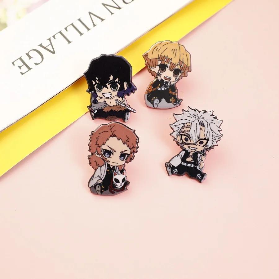 Broche de rôle de dessin animé Demon Slayer, en acrylique, épingles décoratives pour femmes et homme