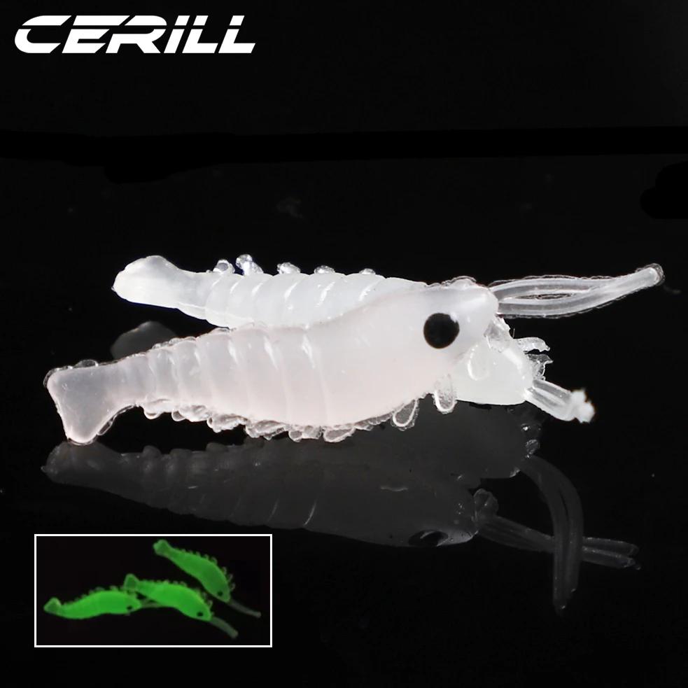Cerill-Leurres de pêche en silicone souple, petit appât, carpe, bar, jigging, WobJeff, nageur Él, ma