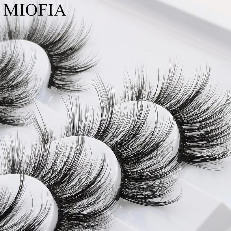 MIOFIA 8 paires de cils de vison 3D en gros, cils de vison cruel sans vrac, cils de vison artificiel