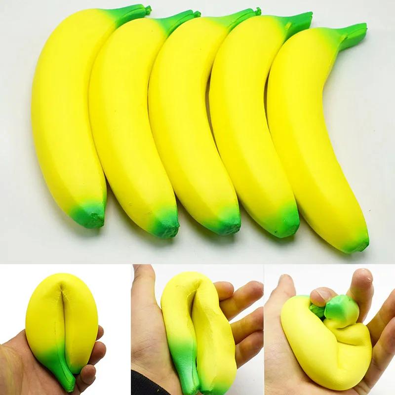 Jouets banane Anti-stress, Jumbo à montée lente, jouet à presser aux fruits, drôle, Anti-Stress, réd