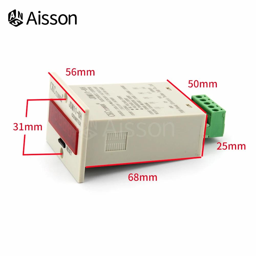 Compteur numérique électronique à 6 chiffres, affichage AC100-240V DC 12-24V 36V, compte de poinçon 