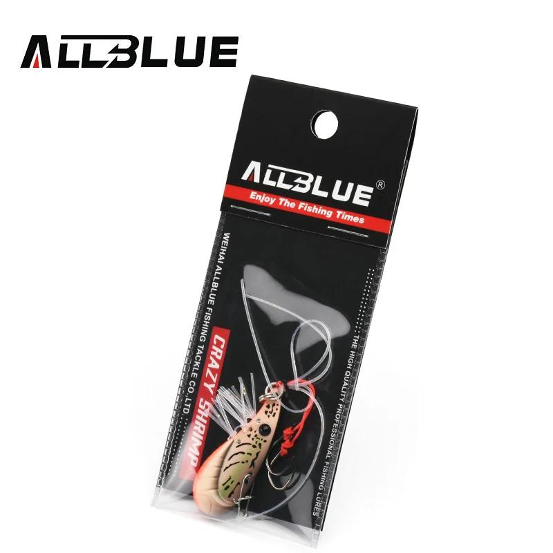 ALLBLUE Crazy Shrimp 7g 14g Leurre de pêche VIB métallique coulant type cuillère pour achigan, avec 