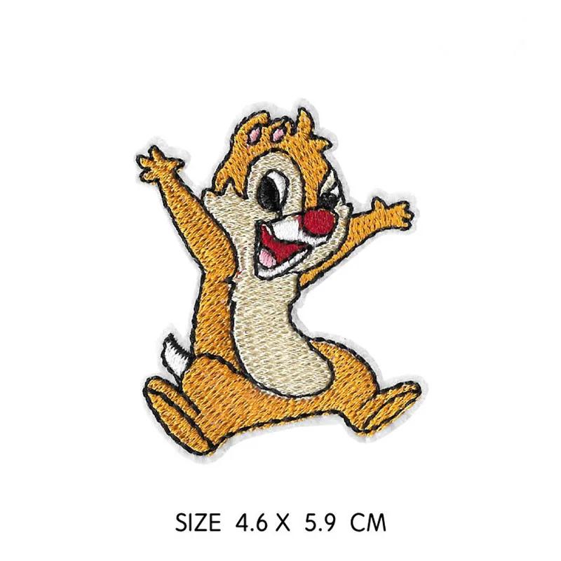 Dessin animé Anime deux écureuils puce 'n' Dale patch fer sur vêtements brodés patchs pour fille gar