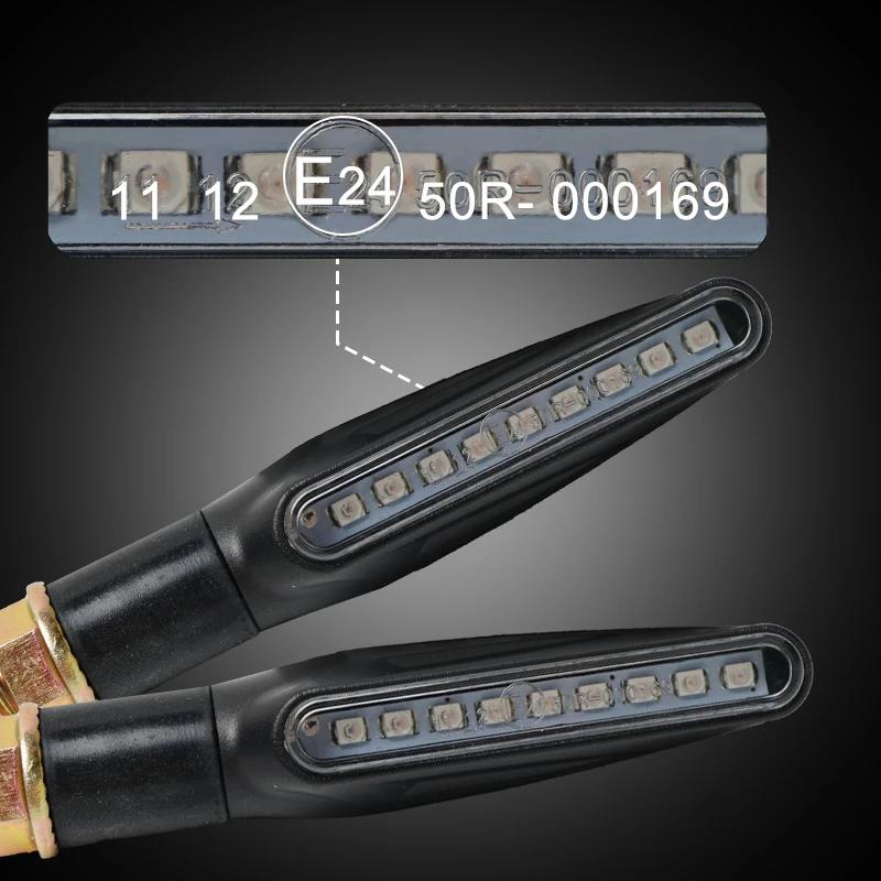 Clignotants LED pour motos, marque E24, indicateur clignotant, Signal d'arrêt arrière pliable, relai