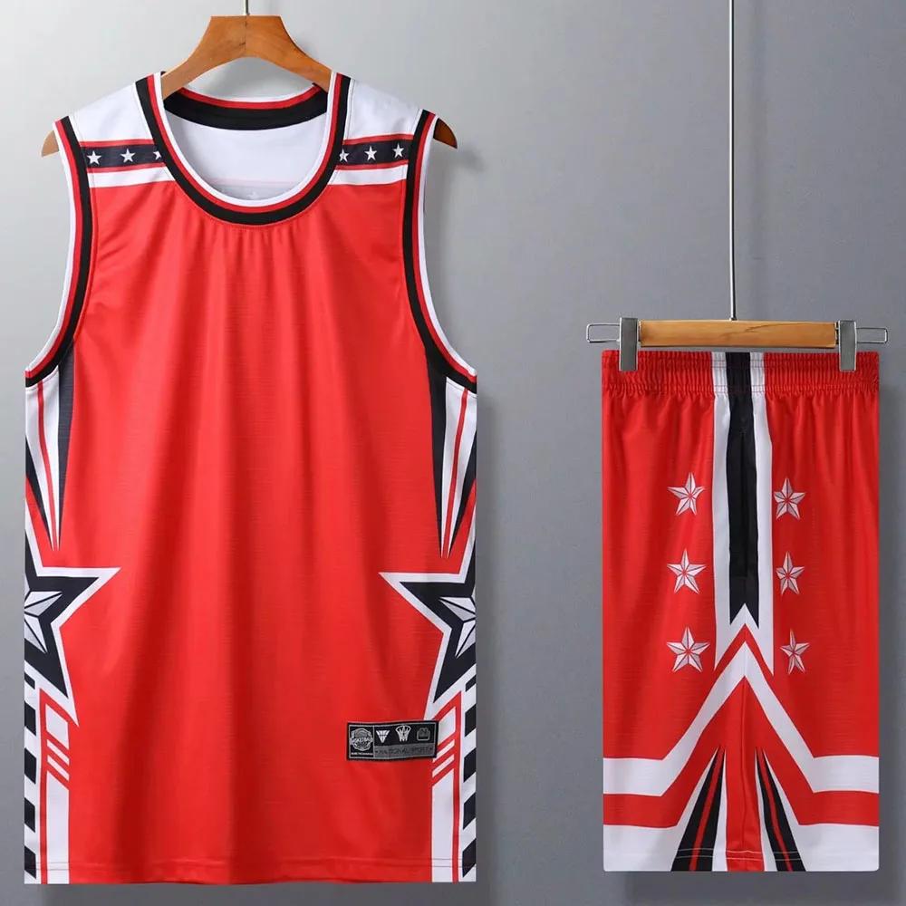 Maillots de basket-ball respirants à séchage rapide pour garçons, chemises de sport et shorts athlét