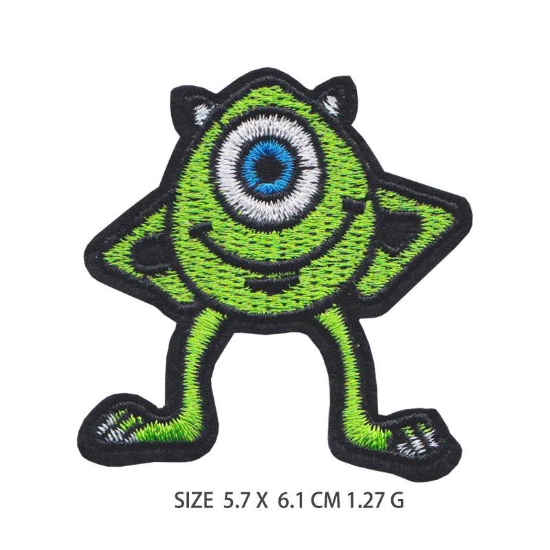 Patchs brodés de dessin animé mignon pour vêtements, autocollant de monstre Animal, Patch de fer sur