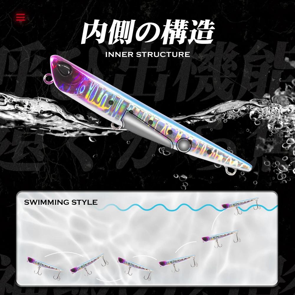 Hunthouse Bay RUF MANIC 75mm/8g crayon coulant leurre de pêche Stickbait BKK crochet dur leurre pour