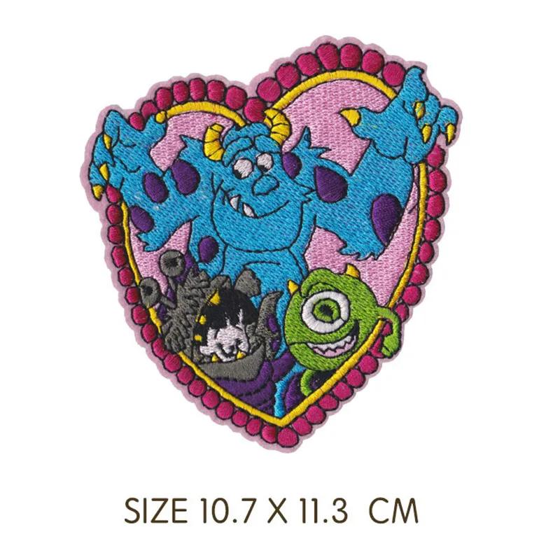 Patchs brodés de dessin animé mignon pour vêtements, autocollant de monstre Animal, Patch de fer sur